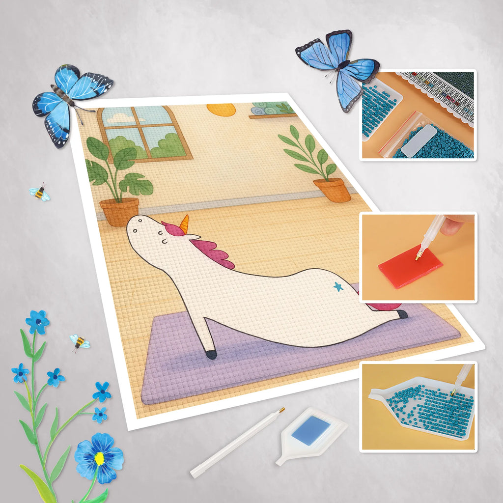 Diamond Painting Einhorn Yoga Design DIY, Kristallbild, Diamond Painting, Kreativität, Einhorn, Einhörner, Einhorn Deko, Unicorn, Namaste, Joga, lustig, süß, Entspannung, Yogamatte, Yoga, Achtsamkeit, Sport, witzig