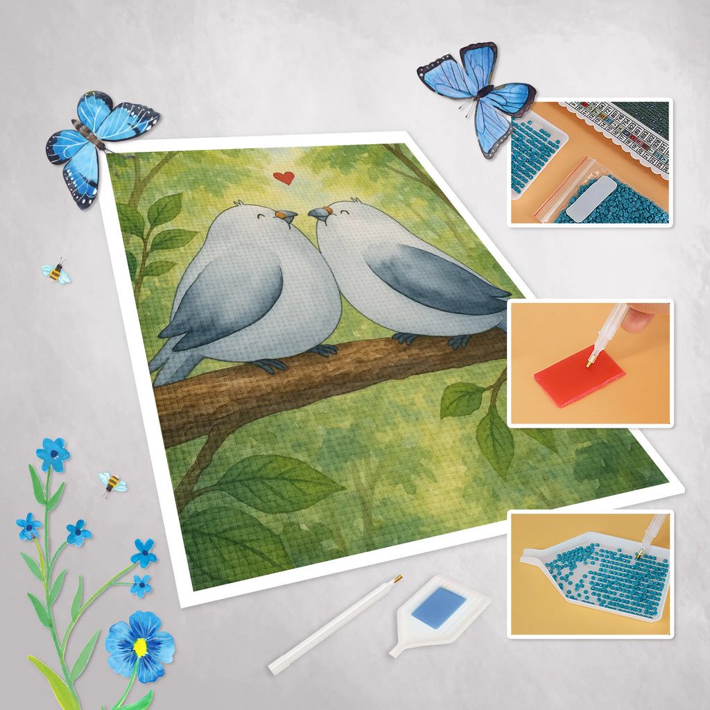 Diamond Painting Turtledoves in love Design Love, Loving, Two, Together, Marriage, Engagement, Proposal of marriage, Love gift, gift for her, gift for him, anniversary gift, Anniversary, In love, Gift Friend, Doves, Married, Engaged, Turtle doves, Friend, Partner, Wedding anniversary, Proof of love, Gift Girlfriend, Gift Wedding, Girlfriend, Turtledove