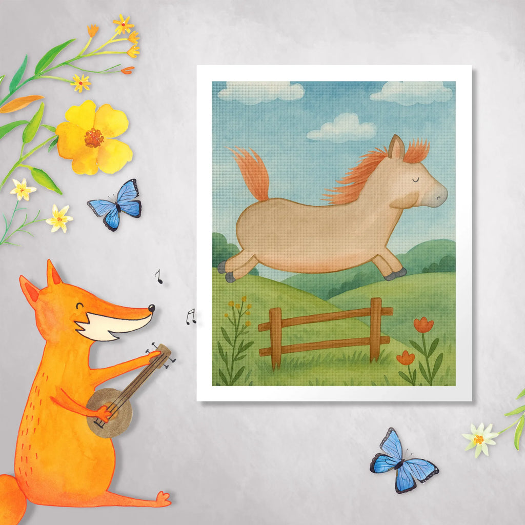 Diamond Painting Horse Jump Design farm, farm animals, animals, horses, horse owner, riding out, pony, horse stable, stable, horse, riding