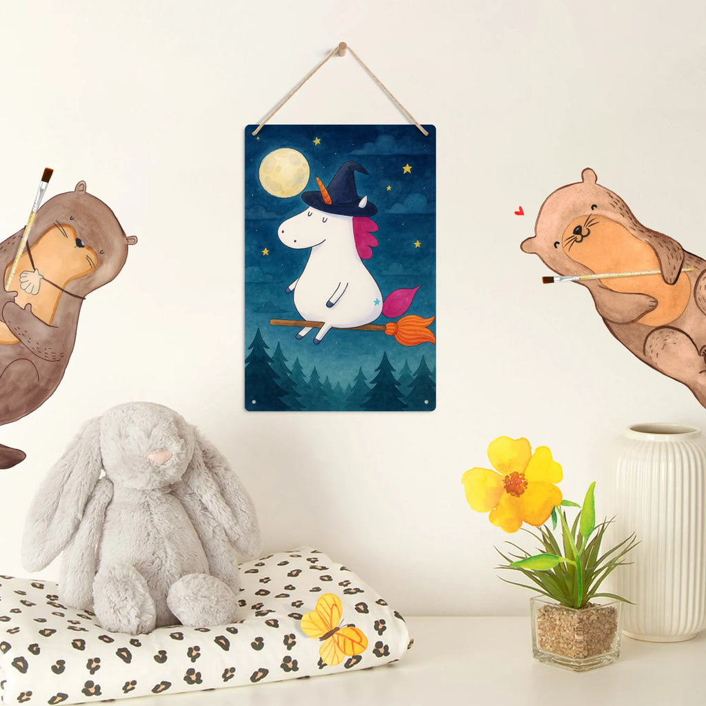 Metalowy szyld do malowania po numerach jednorożec Czarownica Design Jednorożec, jednorożce, dekoracje jednorożca, jednorożec