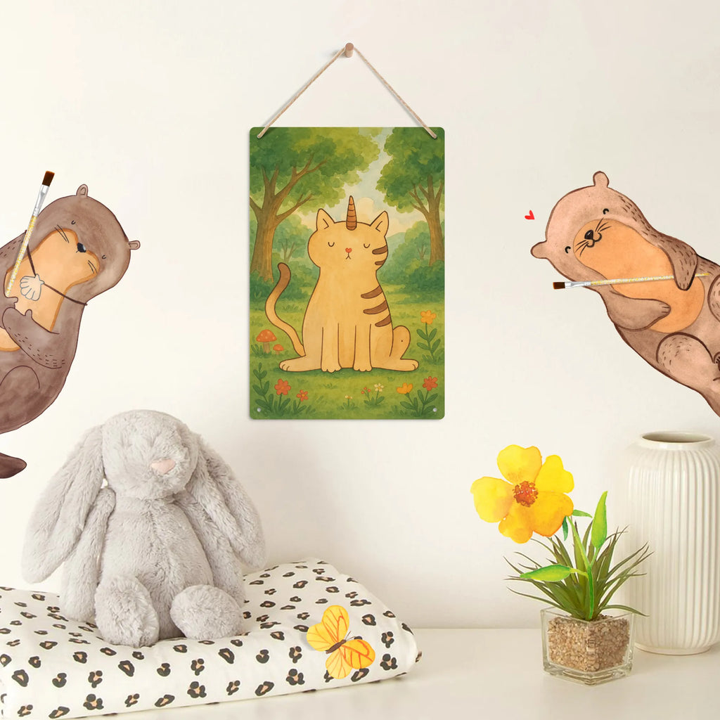 Metalowy szyld do malowania po numerach jednorożec kot Design Jednorożec, jednorożce, dekoracje jednorożca, jednorożec