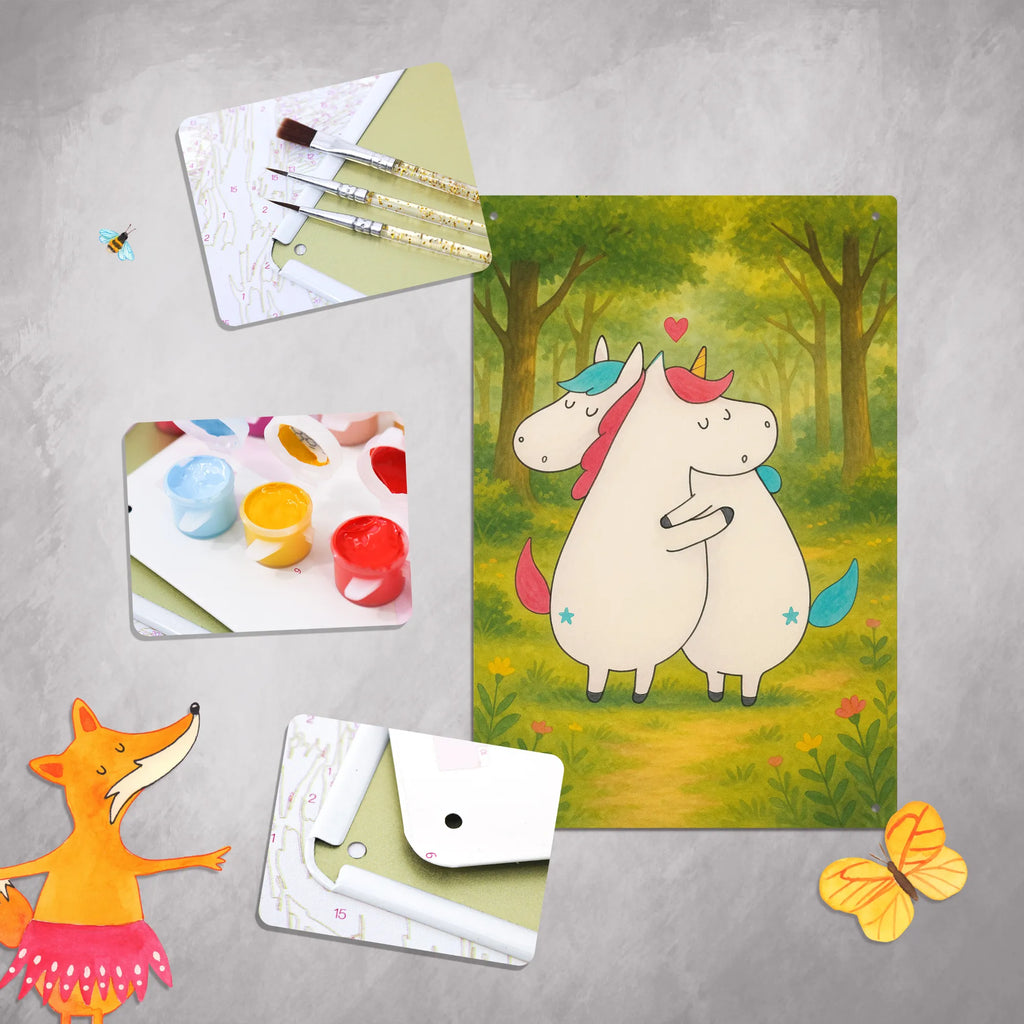 Metalowy szyld do malowania po numerach jednorożec Wiadomość Design Jednorożec, jednorożce, dekoracje jednorożca, jednorożec