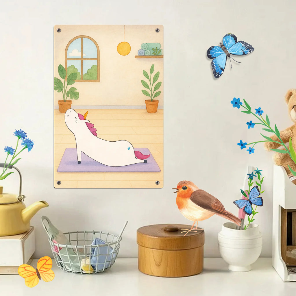 Metalowy szyld do malowania po numerach jednorożec joga Design Jednorożec, jednorożce, dekoracje jednorożca, jednorożec