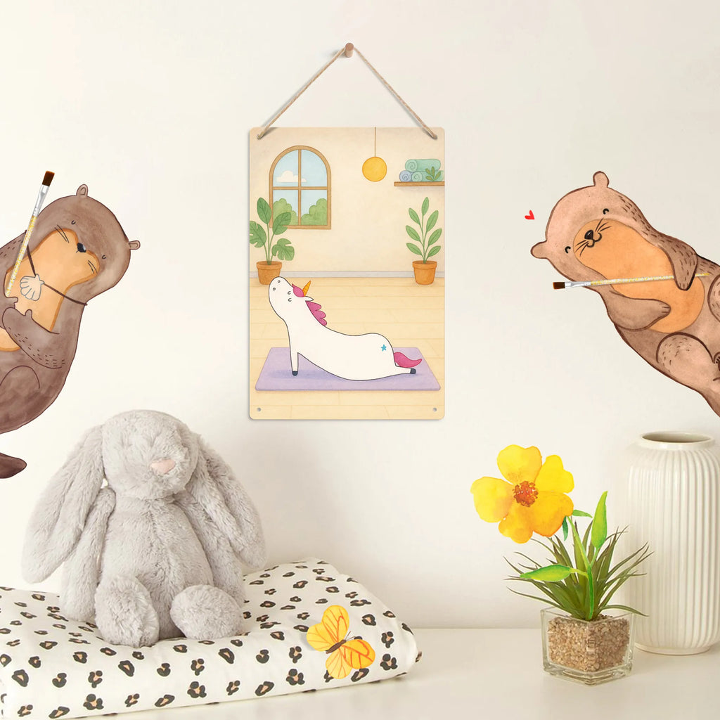 Metalowy szyld do malowania po numerach jednorożec joga Design Jednorożec, jednorożce, dekoracje jednorożca, jednorożec