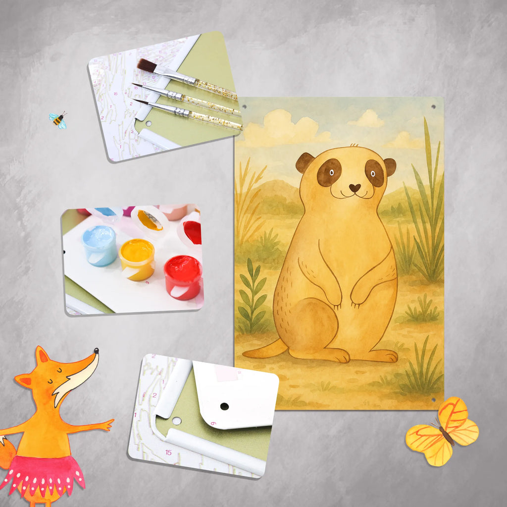 Paint by Numbers Metal Sign Meerkat Design Africa, Road trip, Meerkat, Africa trip, Travel, Saying, World trip, Traveling