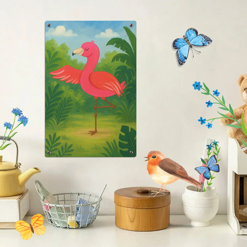 Malen nach Zahlen Metallschild Flamingo Yoga Design Malen, Baseln, Kunstwerk, DIY, Künstler, Bastelidee, Ausmalbild, Kreativität, Malen nach Zahlen, Flamingo, Vogel, Yoga-Übung, Namaste, Aufregen, Entspannung, Achtsamkeit, Tiefenentspannung, Ärger, Yoga