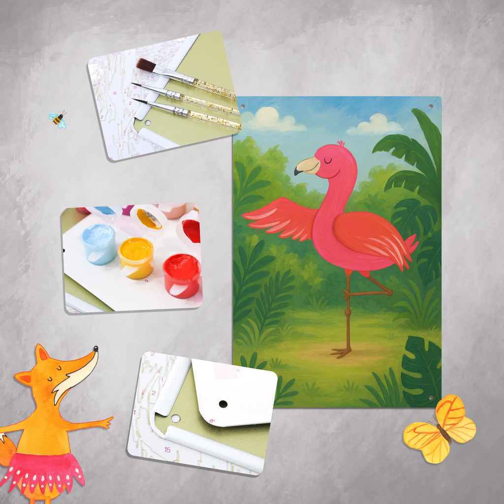 Malen nach Zahlen Metallschild Flamingo Yoga Design Malen, Baseln, Kunstwerk, DIY, Künstler, Bastelidee, Ausmalbild, Kreativität, Malen nach Zahlen, Flamingo, Vogel, Yoga-Übung, Namaste, Aufregen, Entspannung, Achtsamkeit, Tiefenentspannung, Ärger, Yoga