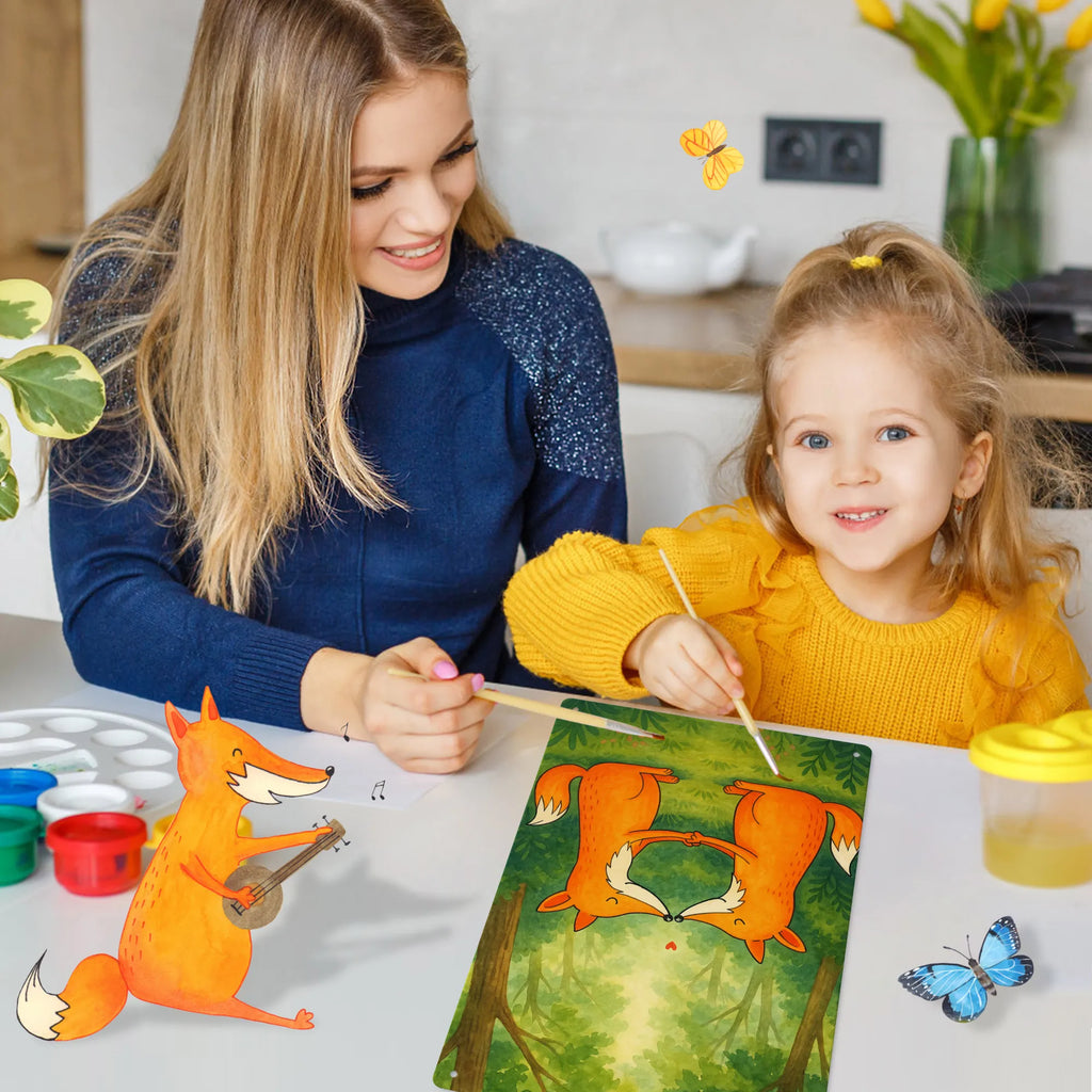 Paint by Numbers Metal Sign foxes Love Design fox, foxes, forest wildlife, clever as a fox, animal lover, partner, lovers, couple, boyfriend, love, marriage, husband, fiancée, wife, proof of love, girlfriend