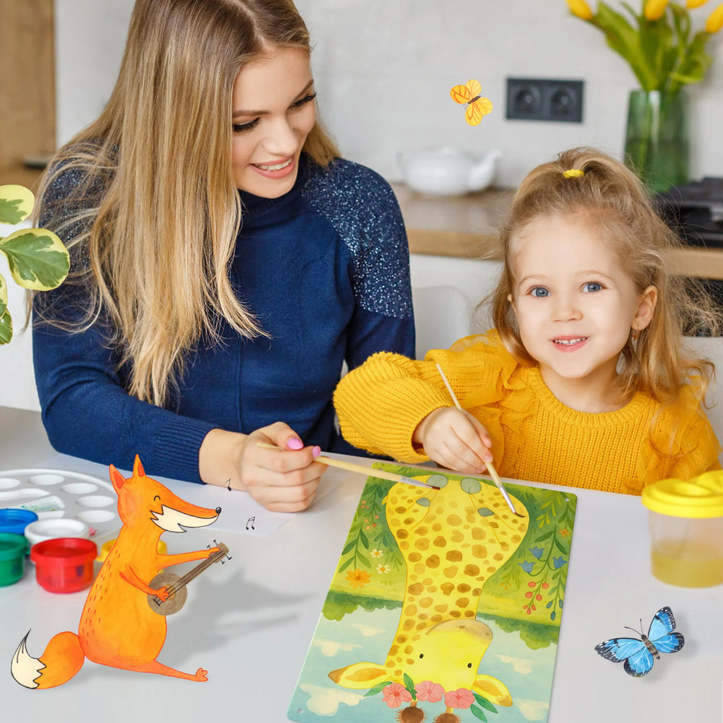 Metalowy szyld do malowania po numerach żyrafa Wieniec kwiatów Design Afryka, dzikie zwierzęta