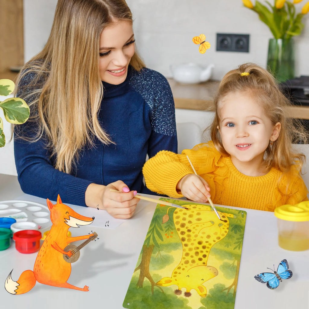 Metalowy szyld do malowania po numerach żyrafa Zadowolony Design Afryka, dzikie zwierzęta