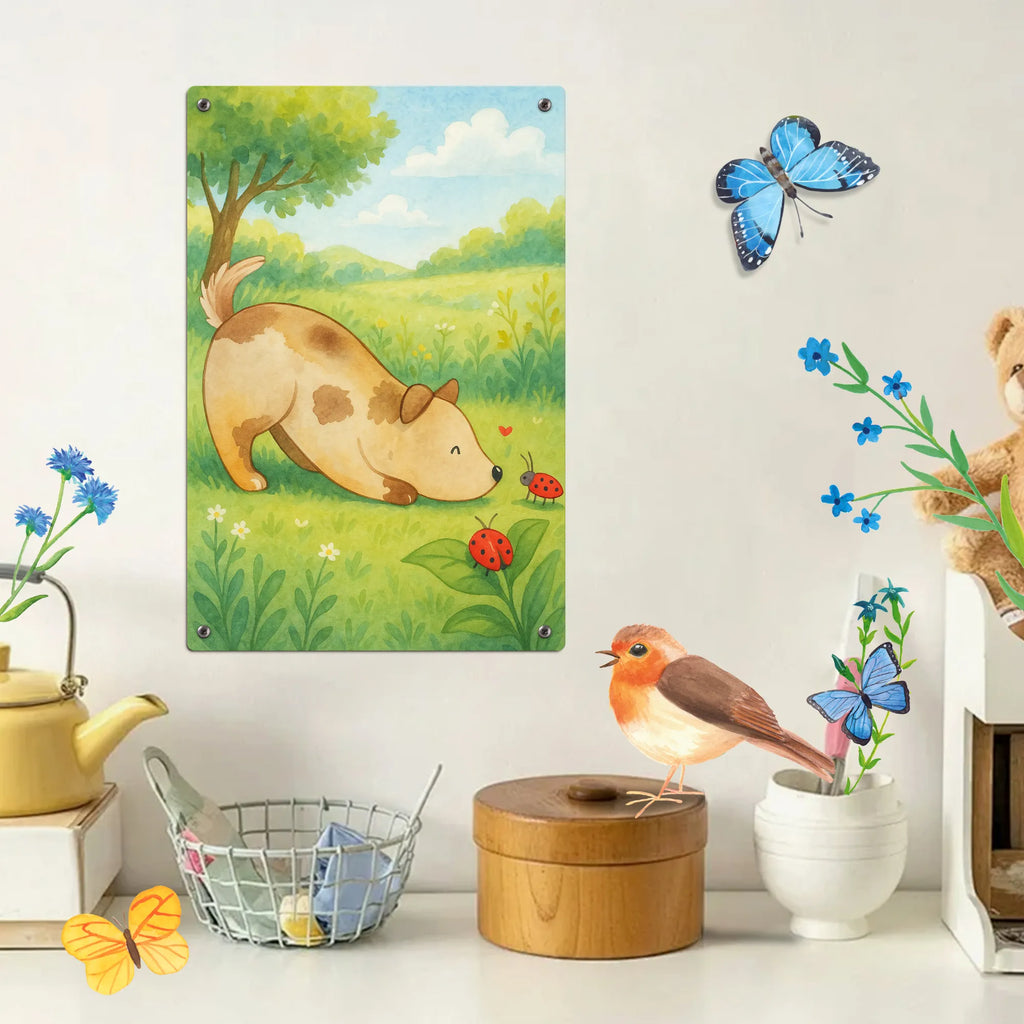 Paint by Numbers Metal Sign Dog ladybug Design dog, mutt, hound, woof, dog mama, dog breed, love dogs, love for dogs, dog decorative items, bag with dog print, funny gifts for dog owners, what do you give a dog lover, Christmas gifts for dogs, gifts for dogs, dog sayings, Dog, Ladybird, Dog slogan, Sayings, Dogs, Mongrel dog, Mongrel