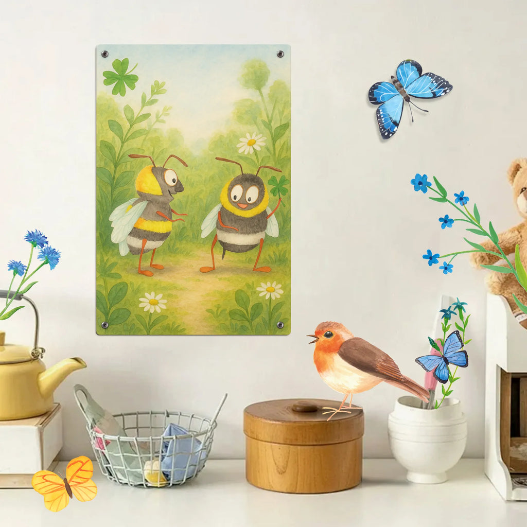 Metalowy szyld do malowania po numerach pszczoły para Design Miłość, partner, przyjaciel, przyjaciółka, mąż, żona, wesele, zaręczyny, prośba o rękę, prezent miłosny, rocznica, dzień ślubu