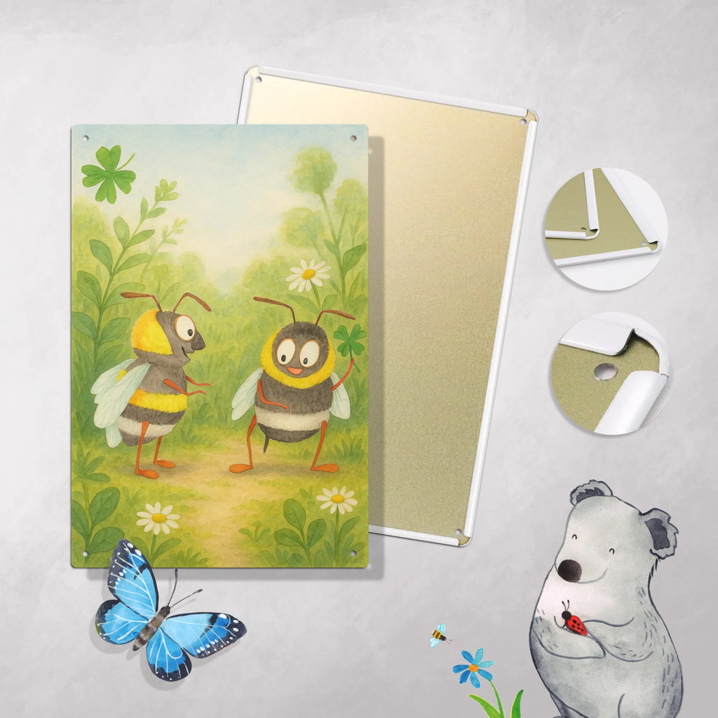 Metalowy szyld do malowania po numerach pszczoły para Design Miłość, partner, przyjaciel, przyjaciółka, mąż, żona, wesele, zaręczyny, prośba o rękę, prezent miłosny, rocznica, dzień ślubu