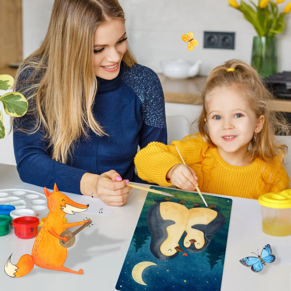 Metalowy szyld do malowania po numerach pingwiny zasypianie Design Miłość, partner, przyjaciel, przyjaciółka, mąż, żona, wesele, zaręczyny, prośba o rękę, prezent miłosny, rocznica, dzień ślubu