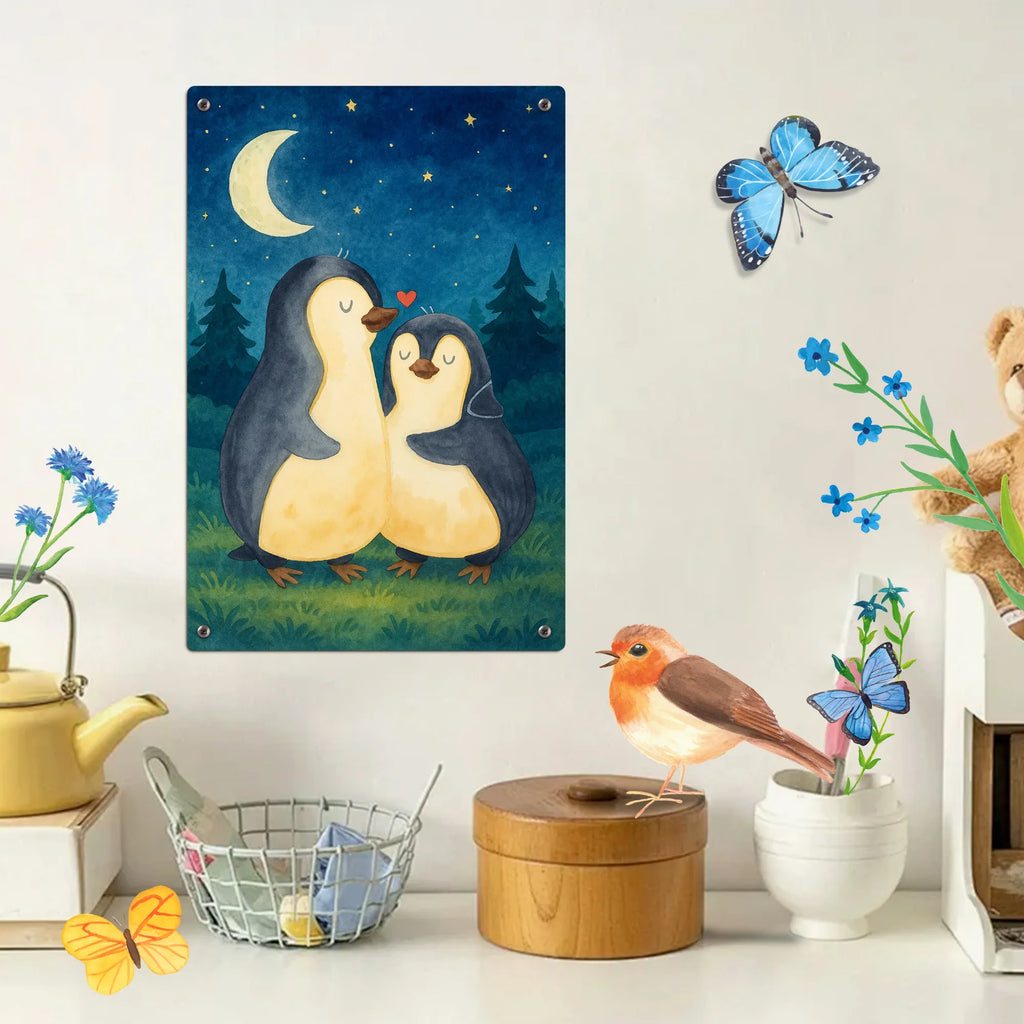 Metalowy szyld do malowania po numerach pingwiny zasypianie Design Miłość, partner, przyjaciel, przyjaciółka, mąż, żona, wesele, zaręczyny, prośba o rękę, prezent miłosny, rocznica, dzień ślubu