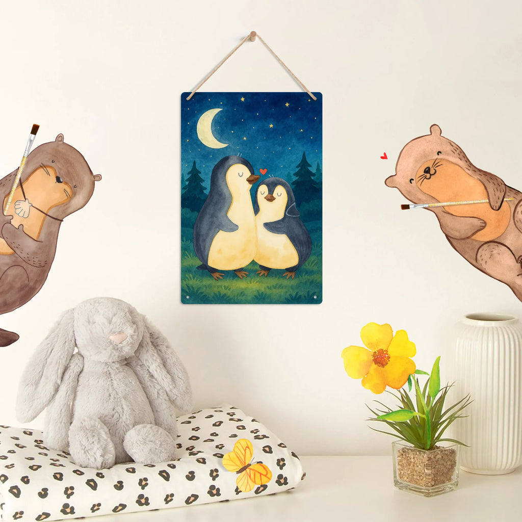 Metalowy szyld do malowania po numerach pingwiny zasypianie Design Miłość, partner, przyjaciel, przyjaciółka, mąż, żona, wesele, zaręczyny, prośba o rękę, prezent miłosny, rocznica, dzień ślubu