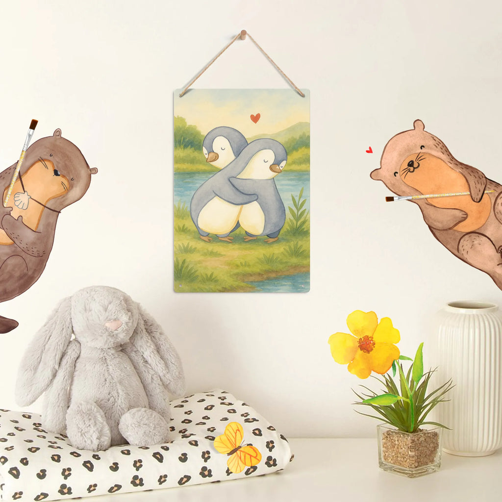 Paint by Numbers Metal Sign penguins Cuddle Design Love, Loving, Two, Together, Marriage, Engagement, Proposal of marriage, Love gift, gift for her, gift for him, anniversary gift, Valentine&#39;s Day Gift for Women Love Gift Anniversary Wedding Anniversary Party Favor Gift for Girlfriend Gift for Partner Boyfriend Gift Token of Love for Men for Husband