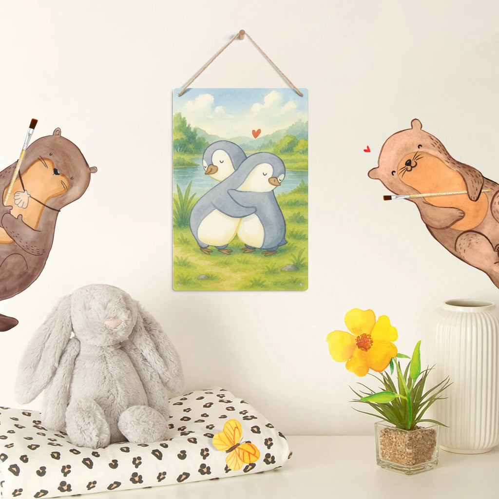 Paint by Numbers Metal Sign penguins Cuddle Design Love, Loving, Two, Together, Marriage, Engagement, Proposal of marriage, Love gift, gift for her, gift for him, anniversary gift, Valentine&#39;s Day Gift for Women Love Gift Anniversary Wedding Anniversary Party Favor Gift for Girlfriend Gift for Partner Boyfriend Gift Token of Love for Men for Husband