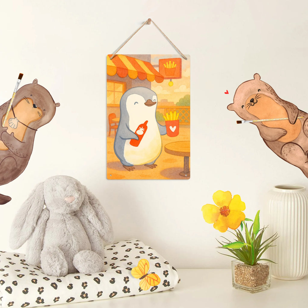 Paint by Numbers Metal Sign penguin French fries Design Love, Loving, Two, Together, Marriage, Engagement, Proposal of marriage, Love gift, gift for her, gift for him, anniversary gift, Valentine&#39;s Day Gift for Women Love Gift Anniversary Wedding Anniversary Party Favor Gift for Girlfriend Gift for Partner Boyfriend Gift Token of Love for Men for Husband