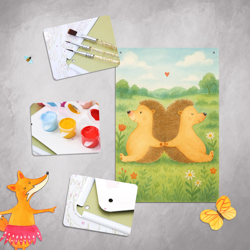 Paint by Numbers Metal Sign Hedgehogs holding hands Design Love, Loving, Two, Together, Marriage, Engagement, Proposal of marriage, Love gift, gift for her, gift for him, anniversary gift, love gift, anniversary, togetherness, love message, hedgehog, gift for two, proof of love, favourite person, hand in hand, love, hedgehog love, wedding, great love, engagement