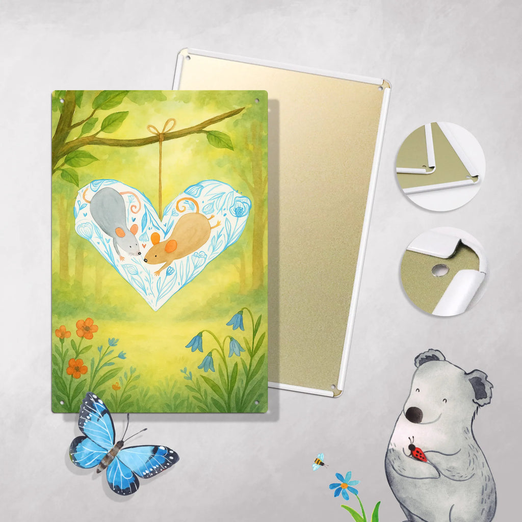 Paint by Numbers Metal Sign Mice heart Design Love, Loving, Two, Together, Marriage, Engagement, Proposal of marriage, Love gift, gift for her, gift for him, anniversary gift, love, mice, favourite person, engagement, love message, love gift, gift for two, togetherness, proof of love, anniversary, mouse, wedding