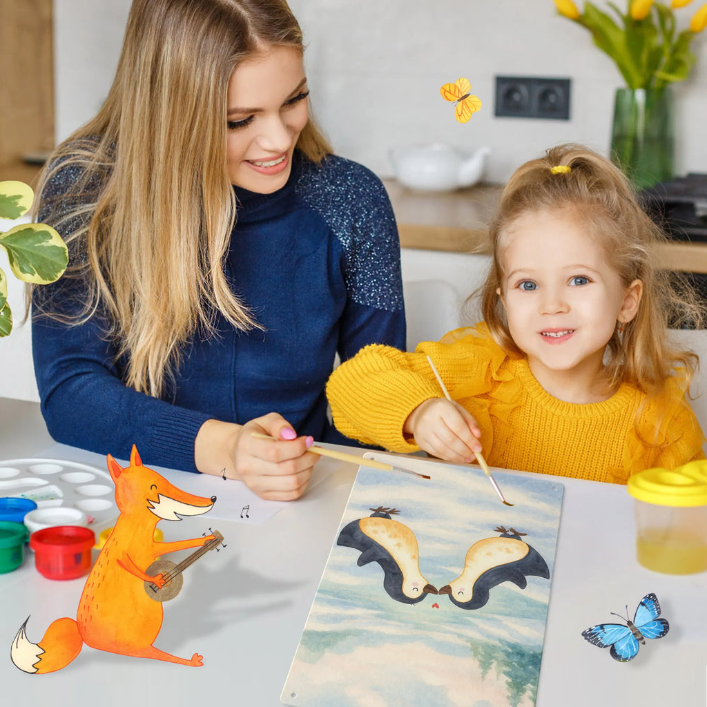 Metalowy szyld do malowania po numerach Pingwin Miłość Design Miłość, partner, przyjaciel, przyjaciółka, mąż, żona, wesele, zaręczyny, prośba o rękę, prezent miłosny, rocznica, dzień ślubu