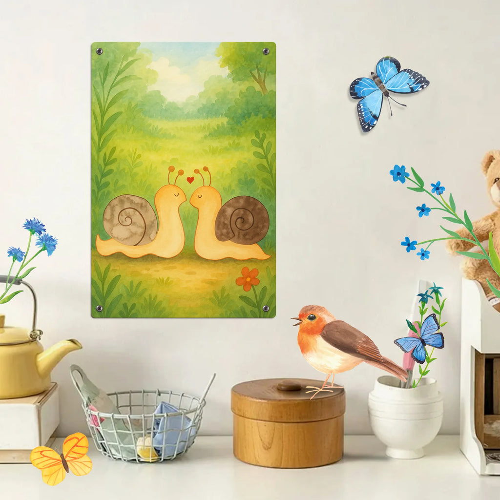 Paint by Numbers Metal Sign Snails in love Design Love, Loving, Two, Together, Marriage, Engagement, Proposal of marriage, Love gift, gift for her, gift for him, anniversary gift