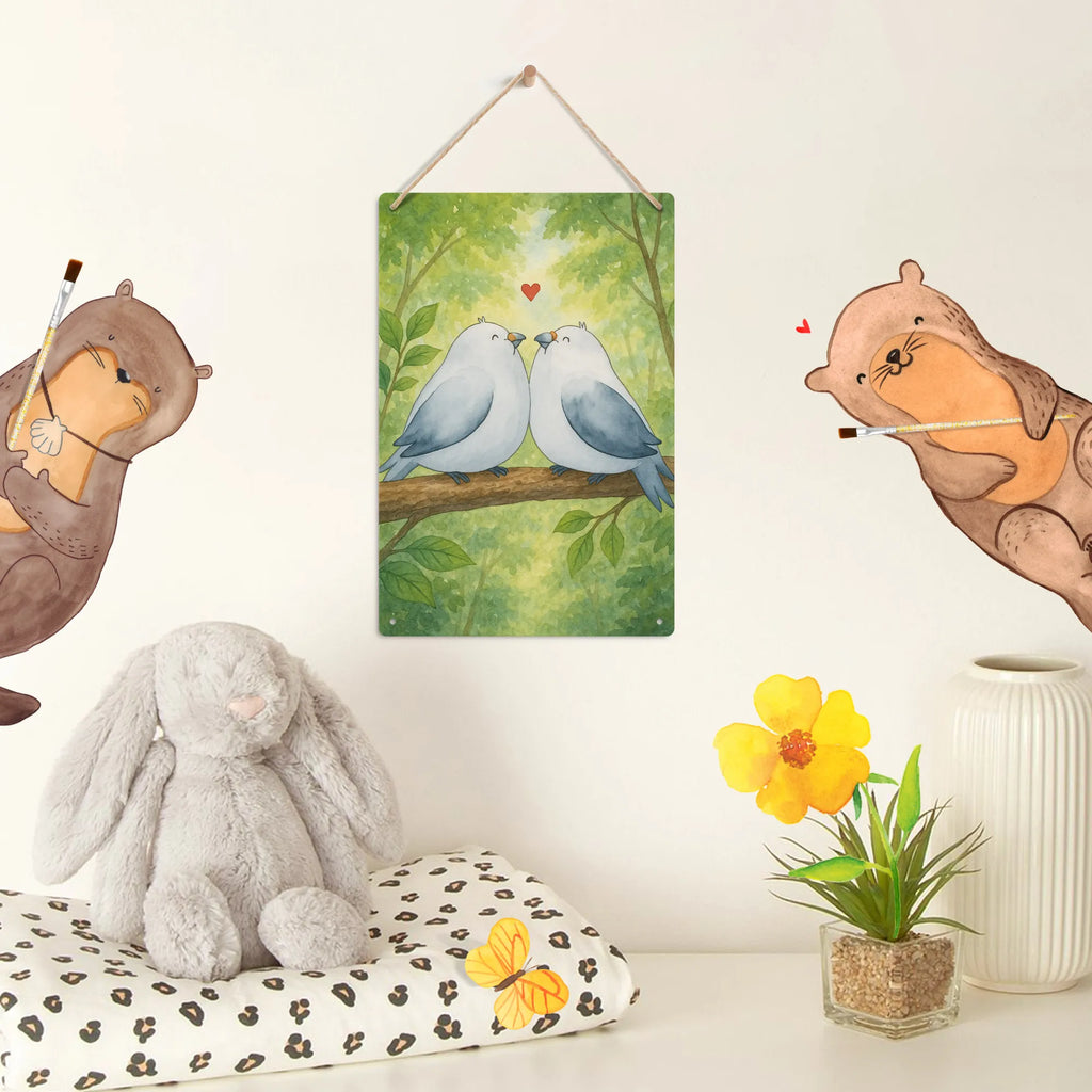 Metalowy szyld do malowania po numerach Gołębia miłość Design Miłość, partner, przyjaciel, przyjaciółka, mąż, żona, wesele, zaręczyny, prośba o rękę, prezent miłosny, rocznica, dzień ślubu