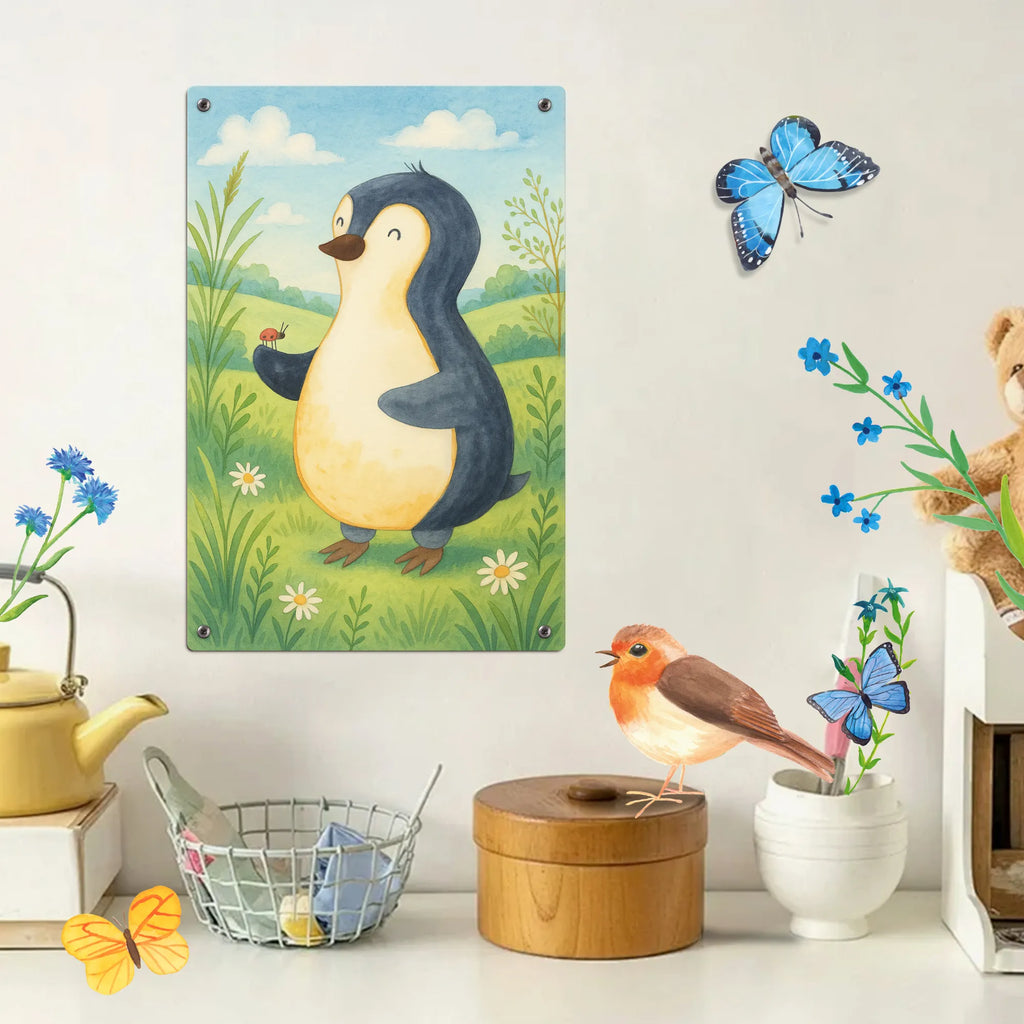 Malen nach Zahlen Metallschild Pinguin Marienkäfer Design Ausmalbild, Kreativität, Kunstwerk, DIY, Malen, Malen nach Zahlen, Bastelidee, Künstler, Baseln, Pinguin, Glück, Pinguine, Wunder, Liebe, Freude, Marienkäfer, Lebensfreude