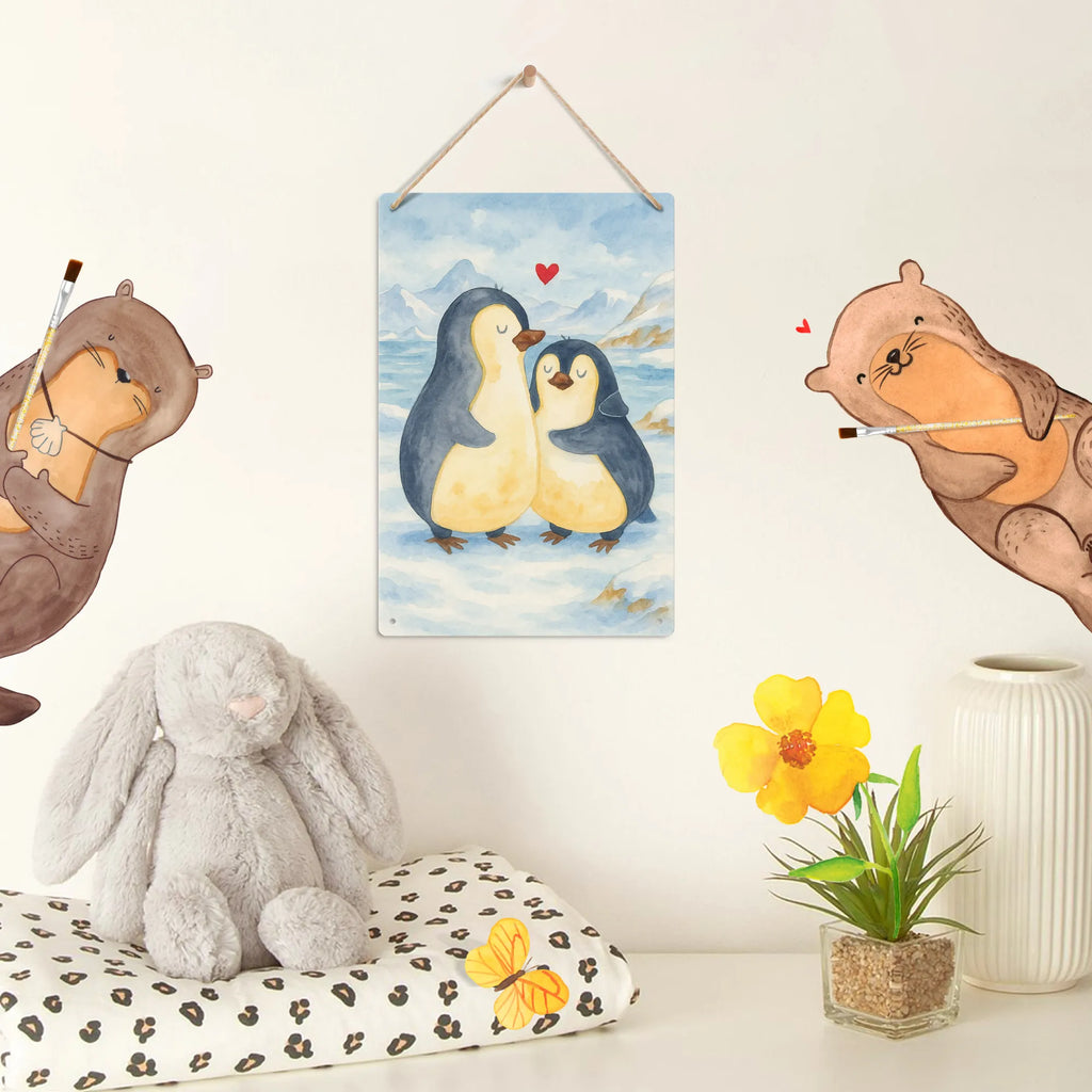 Paint by Numbers Metal Sign Penguin embrace Design Penguin, North Pole, Winter, Penguins, anniversary, wedding, lovers, love, engagement, love gift, proof of love, wedding day, penguin, wedding gift