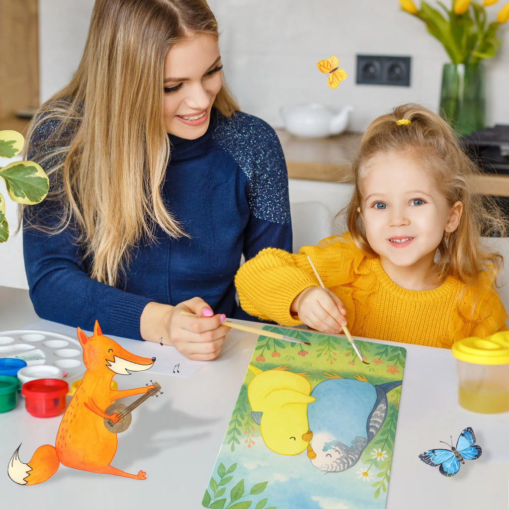 Metalowy szyld do malowania po numerach Miłość papużki falistej Design Miłość, partner, przyjaciel, przyjaciółka, mąż, żona, wesele, zaręczyny, prośba o rękę, prezent miłosny, rocznica, dzień ślubu