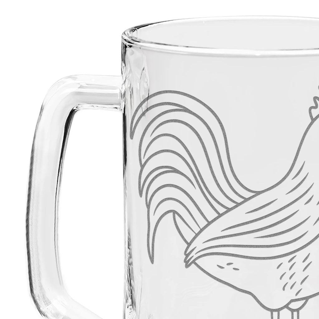 Grawerowany Kufel Piwa kogut ziarno Gospodarstwo, zwierzęta gospodarskie, rolnik, rolniczka