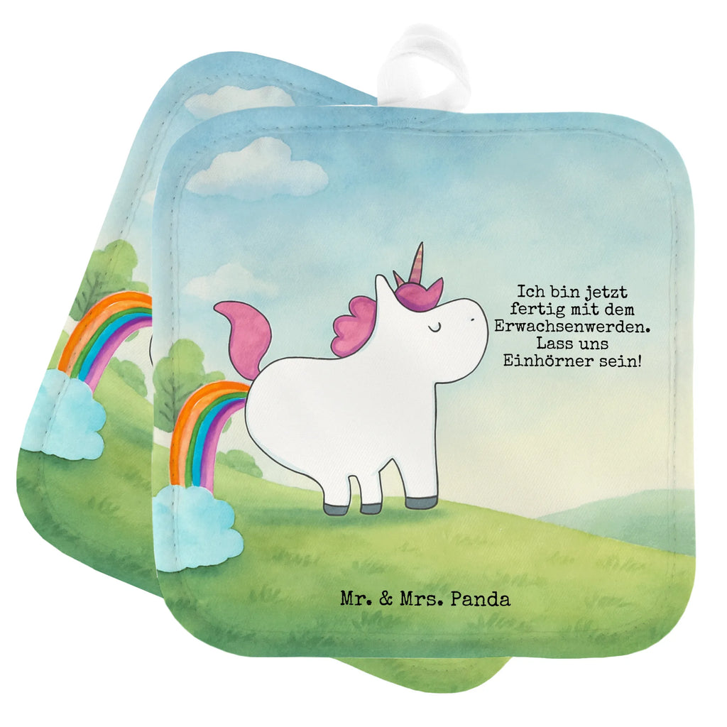 2-elementowy zestaw podkładek pod garnki Jednorożec puszczać bąki Design Topflappen, Topfuntersetzer, Ofenhandschuh, Topflappen Set, Topflappen lustig, Topflappen mit Spruch, Ofenhandschuhe, Topfhandschuhe, Topfhandschuh, Topflappenset, Topflappen 2er Set, Schöne Topflappen, Einhorn, Einhörner, Einhorn Deko, Unicorn, Pups, Regenbogen, Glitzer, Einhornpower, Erwachsenwerden, Spaß, lustig, Freundin