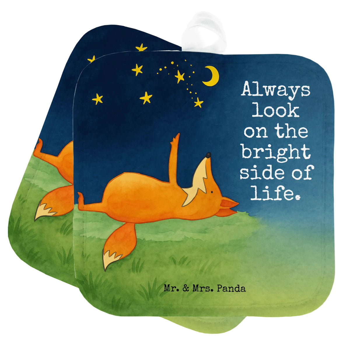 Pot holder Fox Stars Design animal lover, foxes, forest wildlife, clever as a fox, words of consolation, Saying beautiful, Saying positive, Romance