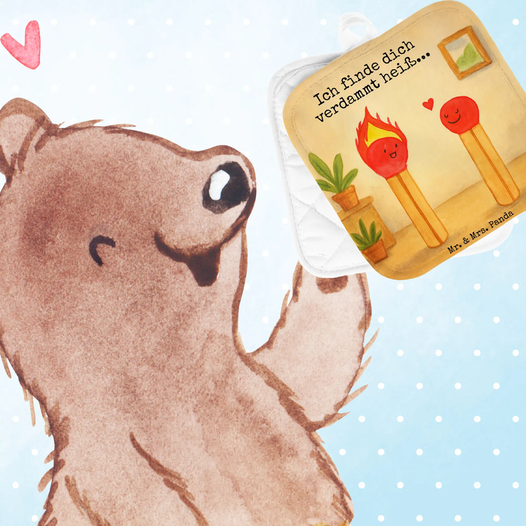 2-elementowy zestaw podkładek pod garnki Zapałki Design Topflappen, Topfuntersetzer, Ofenhandschuh, Topflappen Set, Topflappen lustig, Topflappen mit Spruch, Ofenhandschuhe, Topfhandschuhe, Topfhandschuh, Topflappenset, Topflappen 2er Set, Schöne Topflappen, Liebe, Partner, Freund, Freundin, Ehemann, Ehefrau, Heiraten, Verlobung, Heiratsantrag, Liebesgeschenk, Jahrestag, Hocheitstag, Streichhölzer