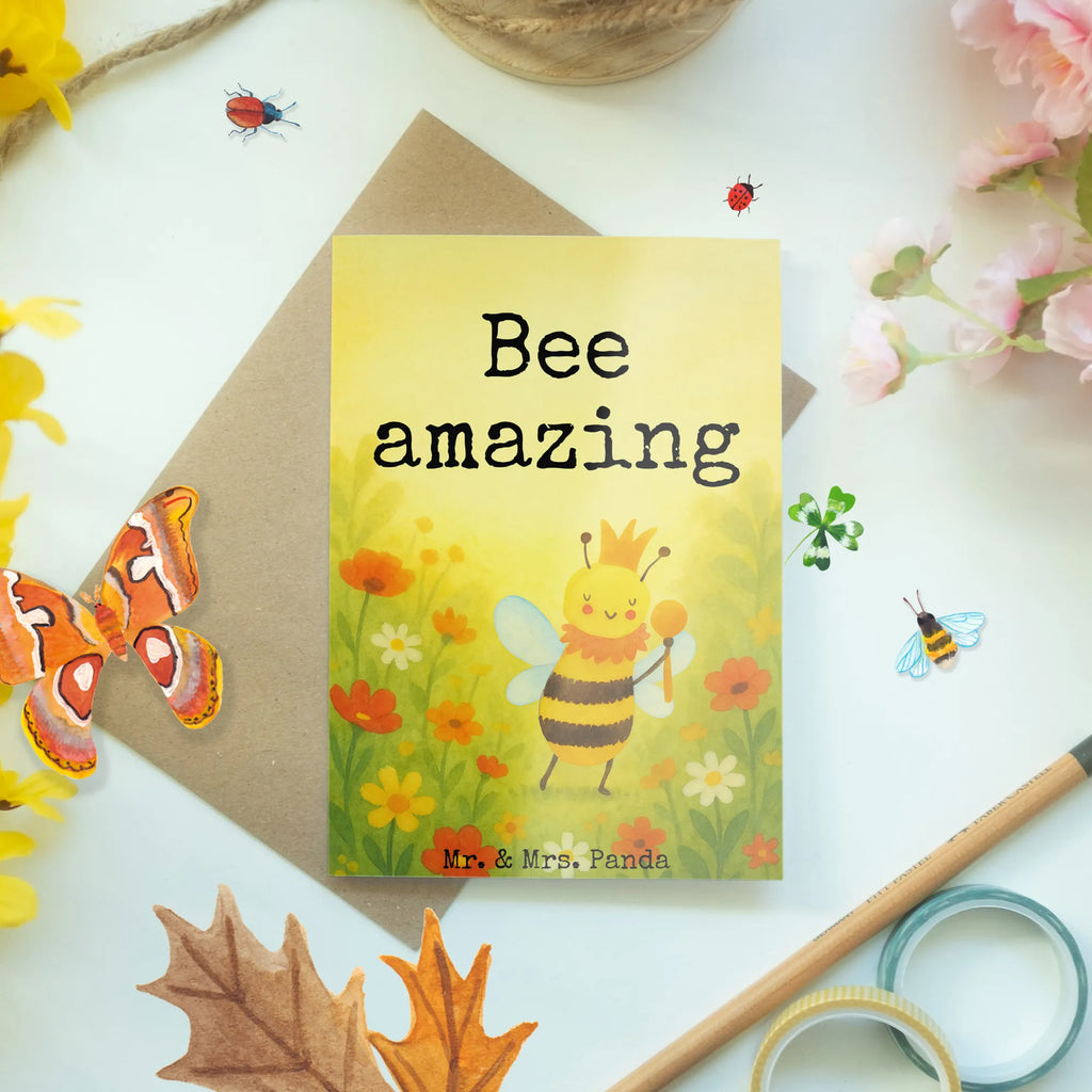 Grußkarte Biene König Design Grußkarte, Klappkarte, Einladungskarte, Glückwunschkarte, Hochzeitskarte, Geburtstagskarte, Karte, Ansichtskarten, Biene, Wespe, Hummel