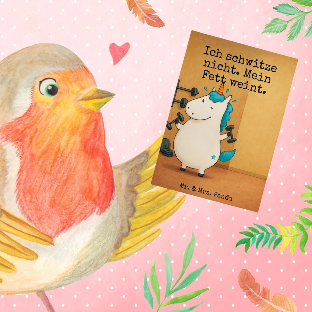 Greetings card unicorn fitness Design Grußkarte, Klappkarte, Einladungskarte, Glückwunschkarte, Hochzeitskarte, Geburtstagskarte, Karte, Ansichtskarten, Einhorn, Einhörner, Einhorn Deko, Unicorn, Gym, Fitness, Fitnessstudio, Diät, Abnehmen, Sport, Pumpen, Geräte, Sixpack