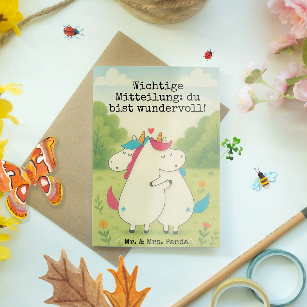 Grußkarte Einhorn Mitteilung Design Grußkarte, Klappkarte, Einladungskarte, Glückwunschkarte, Hochzeitskarte, Geburtstagskarte, Karte, Ansichtskarten, Einhorn, Einhörner, Einhorn Deko, Unicorn, Valentinstag, Valentine, Liebe, Geschenk, Partner, Ehe, lustig, witzig, Spruch