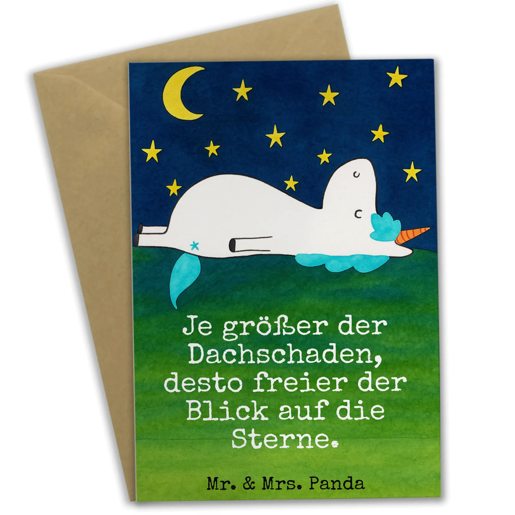 Greetings card unicorn starry sky Design Grußkarte, Klappkarte, Einladungskarte, Glückwunschkarte, Hochzeitskarte, Geburtstagskarte, Karte, Ansichtskarten, Einhorn, Einhörner, Einhorn Deko, Unicorn, Sterne, Dachschaden, Verrückt, Sternenhimmel