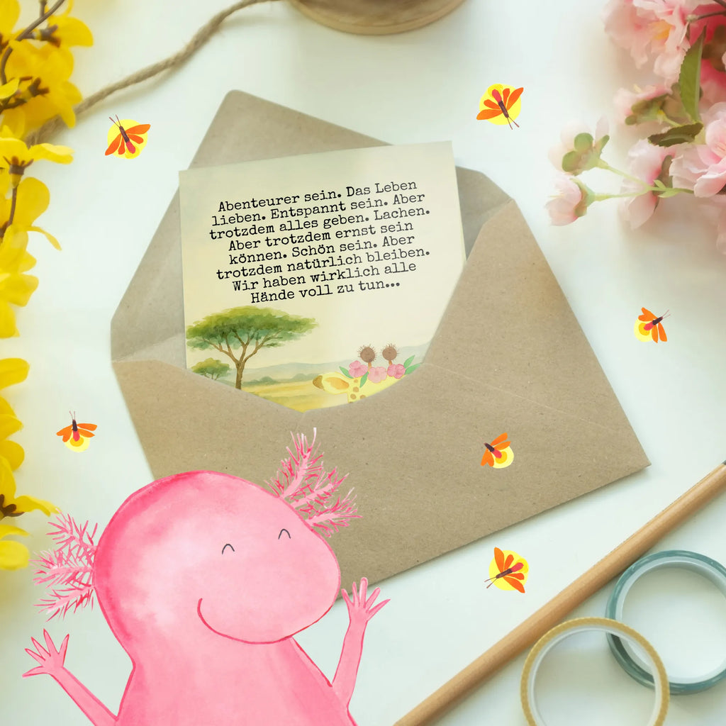 Greetings card giraffe flower wreath Design Grußkarte, Klappkarte, Einladungskarte, Glückwunschkarte, Hochzeitskarte, Geburtstagskarte, Karte, Ansichtskarten, Afrika, Wildtiere, Giraffe, Blumenkranz, Abenteurer, Selbstliebe, Freundin