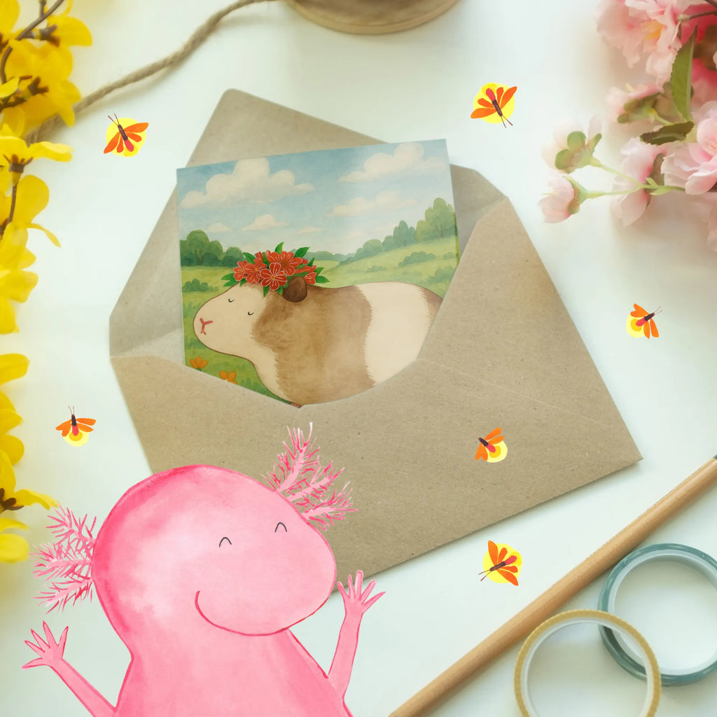 Greetings card Guinea pig wisdom Design Ansichtskarten, Geburtstagskarte, Glückwunschkarte, Klappkarte, Karte, Grußkarte, Einladungskarte, Hochzeitskarte, Tiermotive, Gute Laune, lustige Sprüche, Tiere, Blumenkind, Wunderland, Weisheit, Meerie, Realität, Meeries, Motivation, Meerschweinchen, Wunder, Spruch