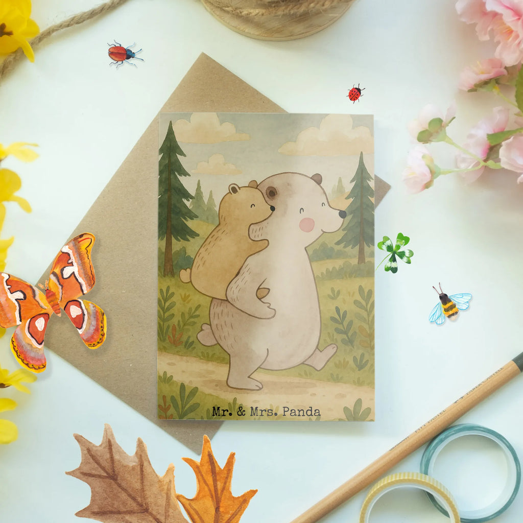 Greetings card Papa Bear Design Grußkarte, Ansichtskarten, Hochzeitskarte, Einladungskarte, Geburtstagskarte, Glückwunschkarte, Karte, Klappkarte, Familie, Vatertag, Muttertag, Bruder, Schwester, Mama, Papa, Oma, Opa, Geschenk, Geburtstag, Papi, Vati, Vater, Onkel