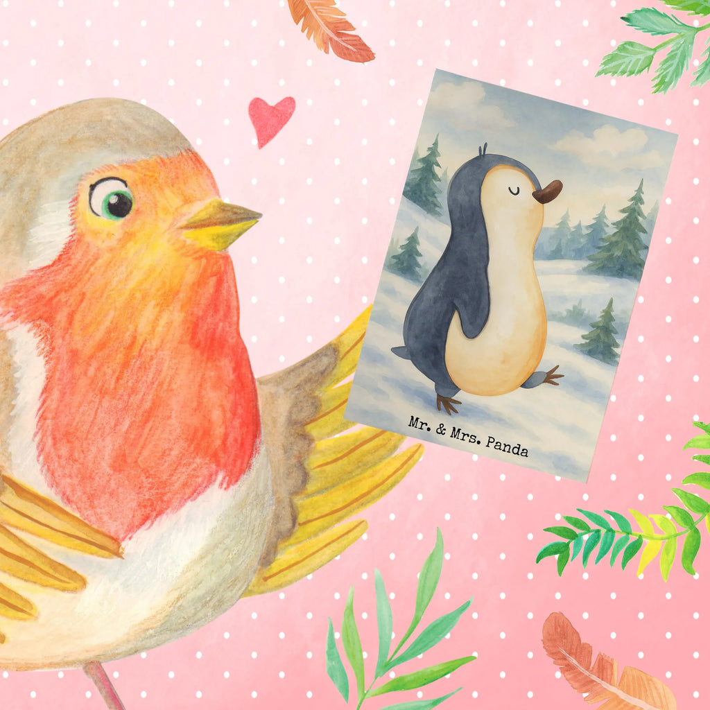 Grußkarte Pinguin marschieren Design Hochzeitskarte, Ansichtskarten, Klappkarte, Karte, Glückwunschkarte, Grußkarte, Geburtstagskarte, Einladungskarte, Pinguin, Familie, Langschläfer, Schwester, Frühaufsteher, Bruder, Pinguine