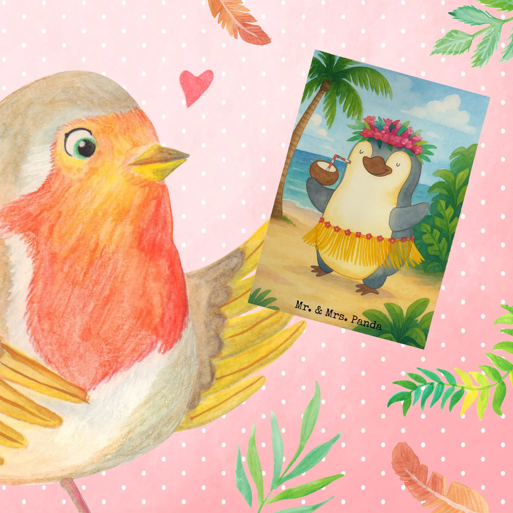 Greetings card Penguin coconut Design Grußkarte, Klappkarte, Einladungskarte, Glückwunschkarte, Hochzeitskarte, Geburtstagskarte, Karte, Ansichtskarten, Pinguin, Aloha, Hawaii, Urlaub, Kokosnuss, Pinguine