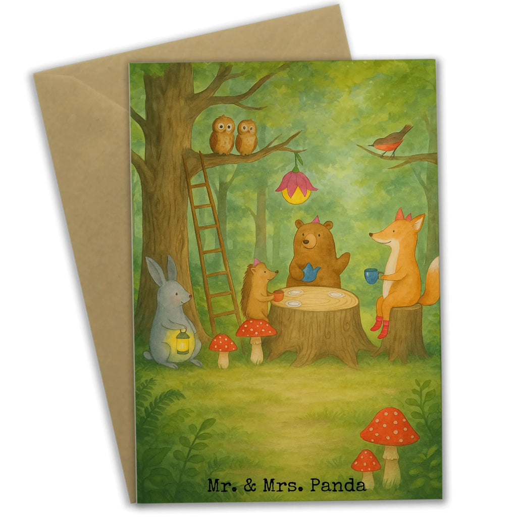 Greetings card forest animals picnic Design Grußkarte, Klappkarte, Einladungskarte, Glückwunschkarte, Hochzeitskarte, Geburtstagskarte, Karte, Ansichtskarten, Tiermotive, Gute Laune, lustige Sprüche, Tiere, Waldtiere, Picknick, Wald, Fuchs, Hase, Igel, Maus, Eichhörnchen
