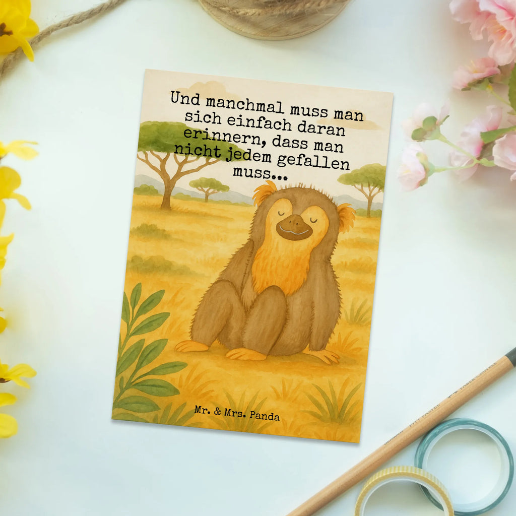 Postkarte Affe Design Postkarte, Karte, Geschenkkarte, Grußkarte, Einladung, Ansichtskarte, Geburtstagskarte, Einladungskarte, Dankeskarte, Ansichtskarten, Einladung Geburtstag, Einladungskarten Geburtstag, Afrika, Wildtiere, Affe, Äffchen, Affen, Selbstliebe, Respekt, Motivation, Selbstachtung, Liebe, Selbstbewusstsein, Selfcare