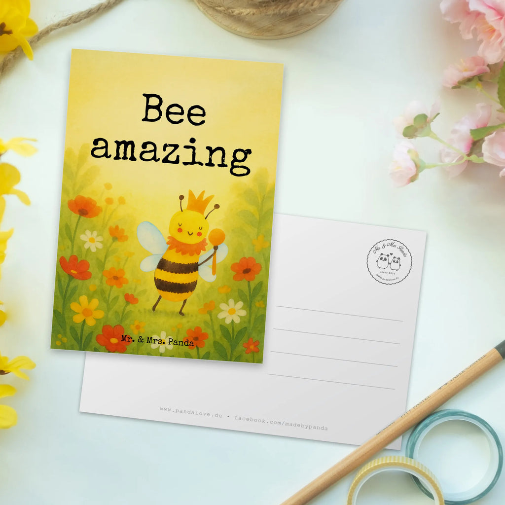 Postkarte Biene König Design Postkarte, Karte, Geschenkkarte, Grußkarte, Einladung, Ansichtskarte, Geburtstagskarte, Einladungskarte, Dankeskarte, Ansichtskarten, Einladung Geburtstag, Einladungskarten Geburtstag, Biene, Wespe, Hummel