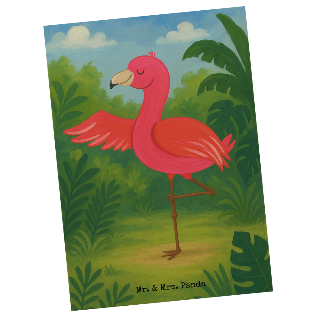 Postcard flamingo yoga Design Postkarte, Karte, Geschenkkarte, Grußkarte, Einladung, Ansichtskarte, Geburtstagskarte, Einladungskarte, Dankeskarte, Ansichtskarten, Einladung Geburtstag, Einladungskarten Geburtstag, Flamingo, Vogel, Yoga, Namaste, Achtsamkeit, Yoga-Übung, Entspannung, Ärger, Aufregen, Tiefenentspannung