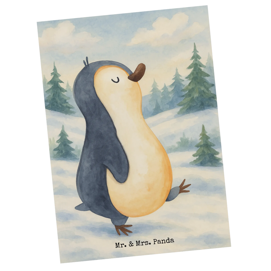 Postcard Penguin march Design North Pole, Penguins, late riser, early riser, penguins
