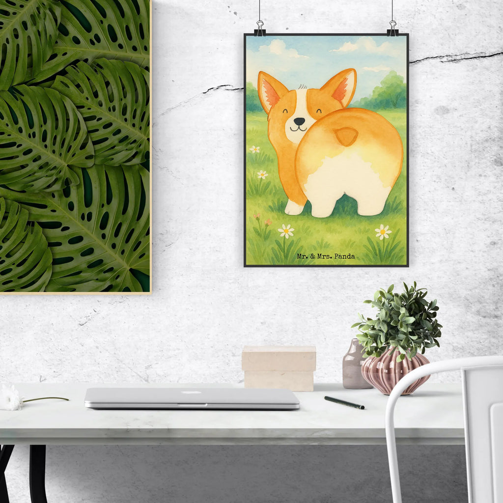 Poster Corgi Po Design Bild, Mr. & Mrs. Panda Poster, Posterdruck, Wandposter, Wanddeko, Wanddekoration, Poster, Kinderposter, Wanddeko Bild, Küchenposter, Raumdekoration, Kunstdruck, Handgemaltes Poster, Designposter, Hund, Hundemotiv, Haustier, Hunderasse, Tierliebhaber, Hundebesitzer, Sprüche, Hundeliebe, Corgie, Spruch, Motivation, Selbstliebe